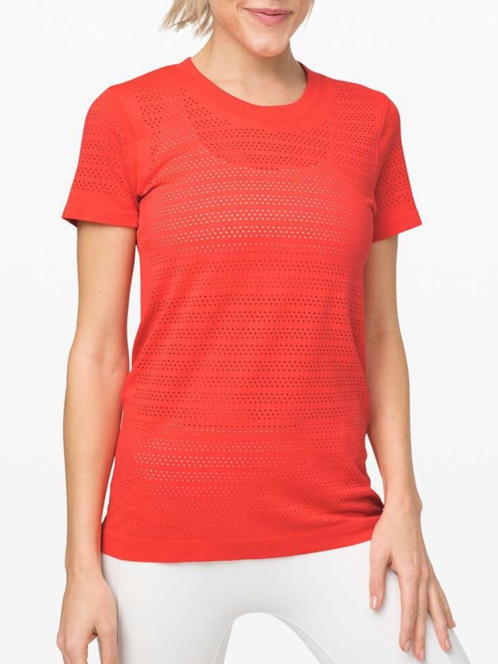 lululemon athletica Breeze By Short Sleeve Thermal Red